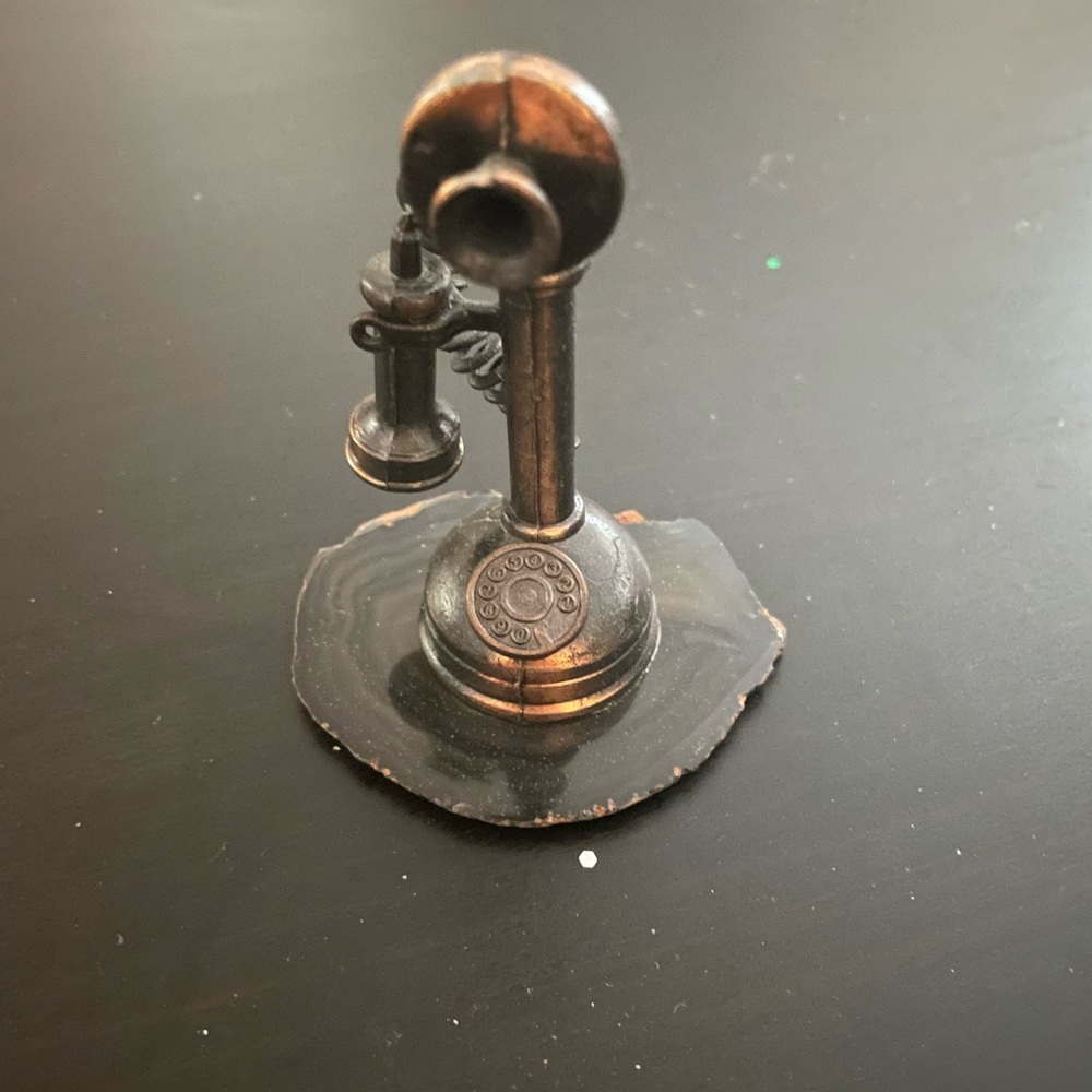 Collectable Brass Copper Antique Telephone Sharpener - Picture 1 of 4